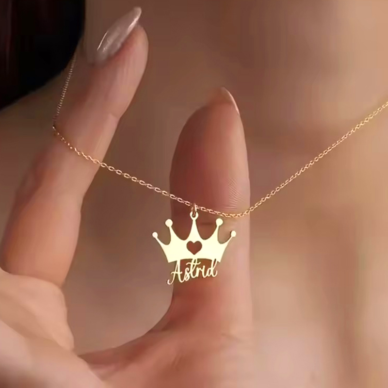 Men Accessories Neck Chain - Personalizowane naszyjniki z sercem i koroną