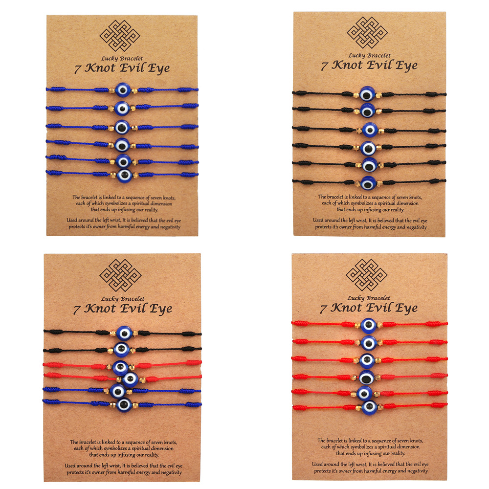 Zestaw 6 bransoletek z niebies – Men Accessories Evil Eye recenzja i cena