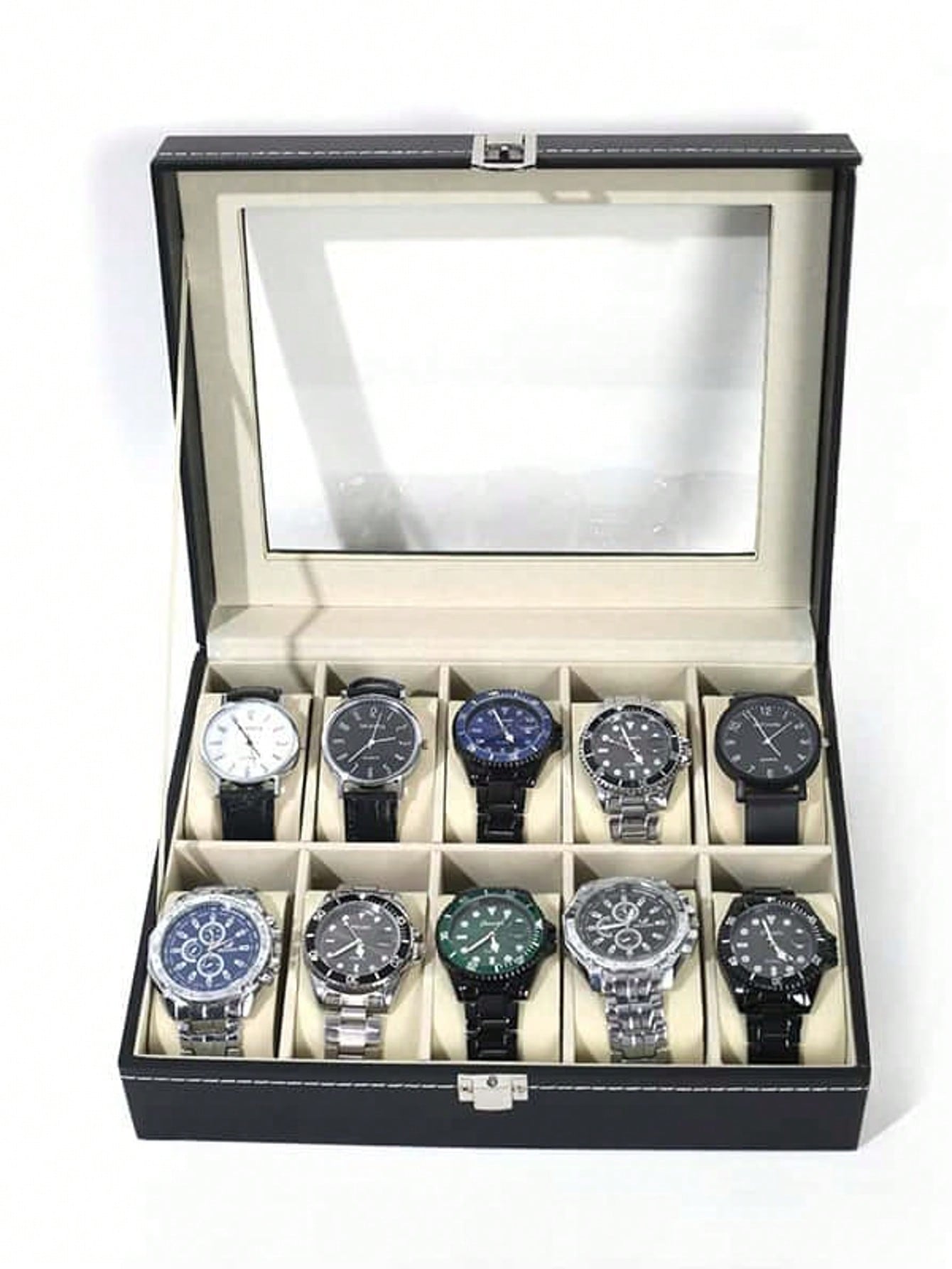 Skórzane pudełko na zegarki z  – Men'S Accessories Rack recenzja i cena