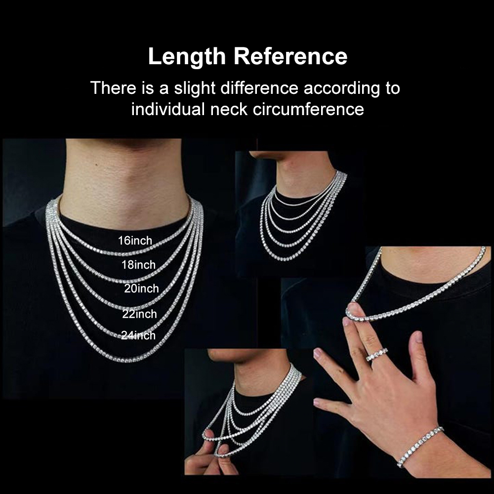 Opcjonalny naszyjnik tenisowy  – Men Accessories Neck Chain recenzja i cena