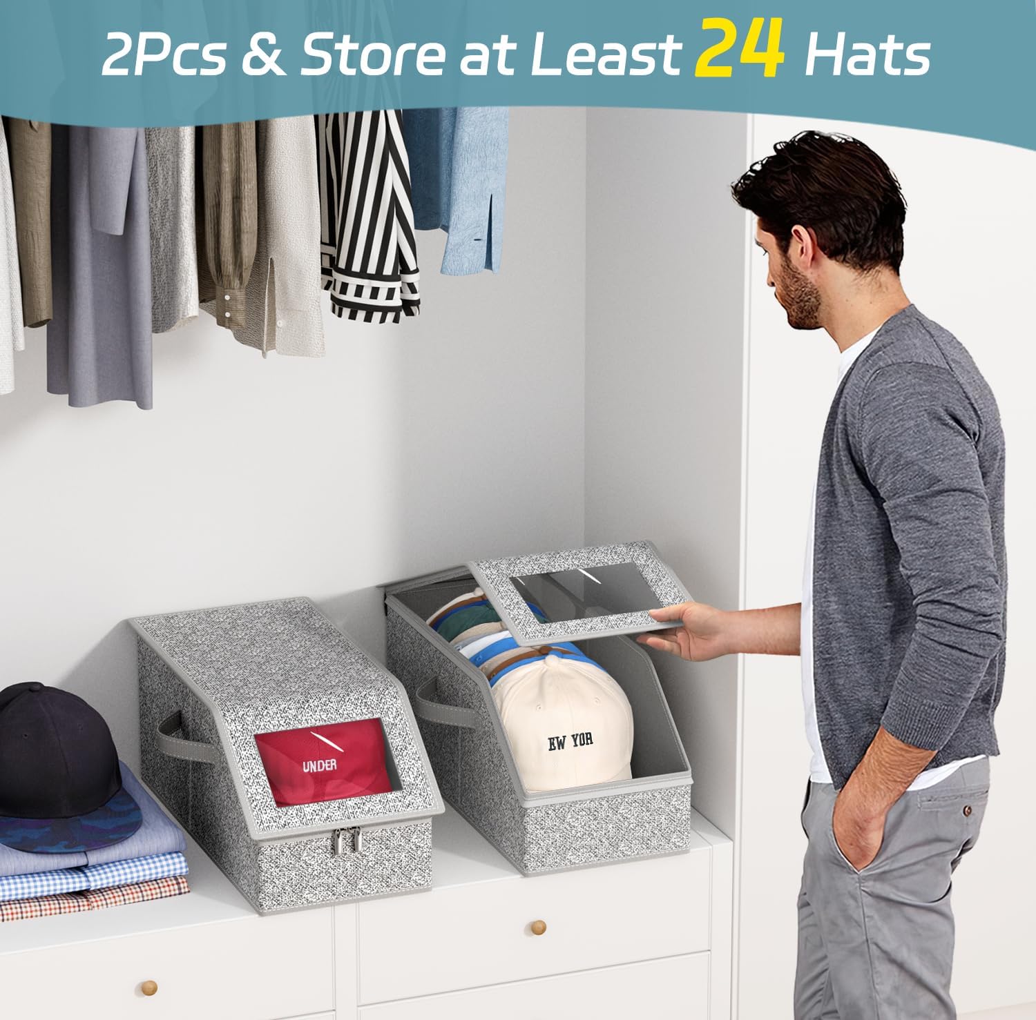 AOODA 2 szt. składanych pojemn – Men'S Accessories Rack recenzja i cena