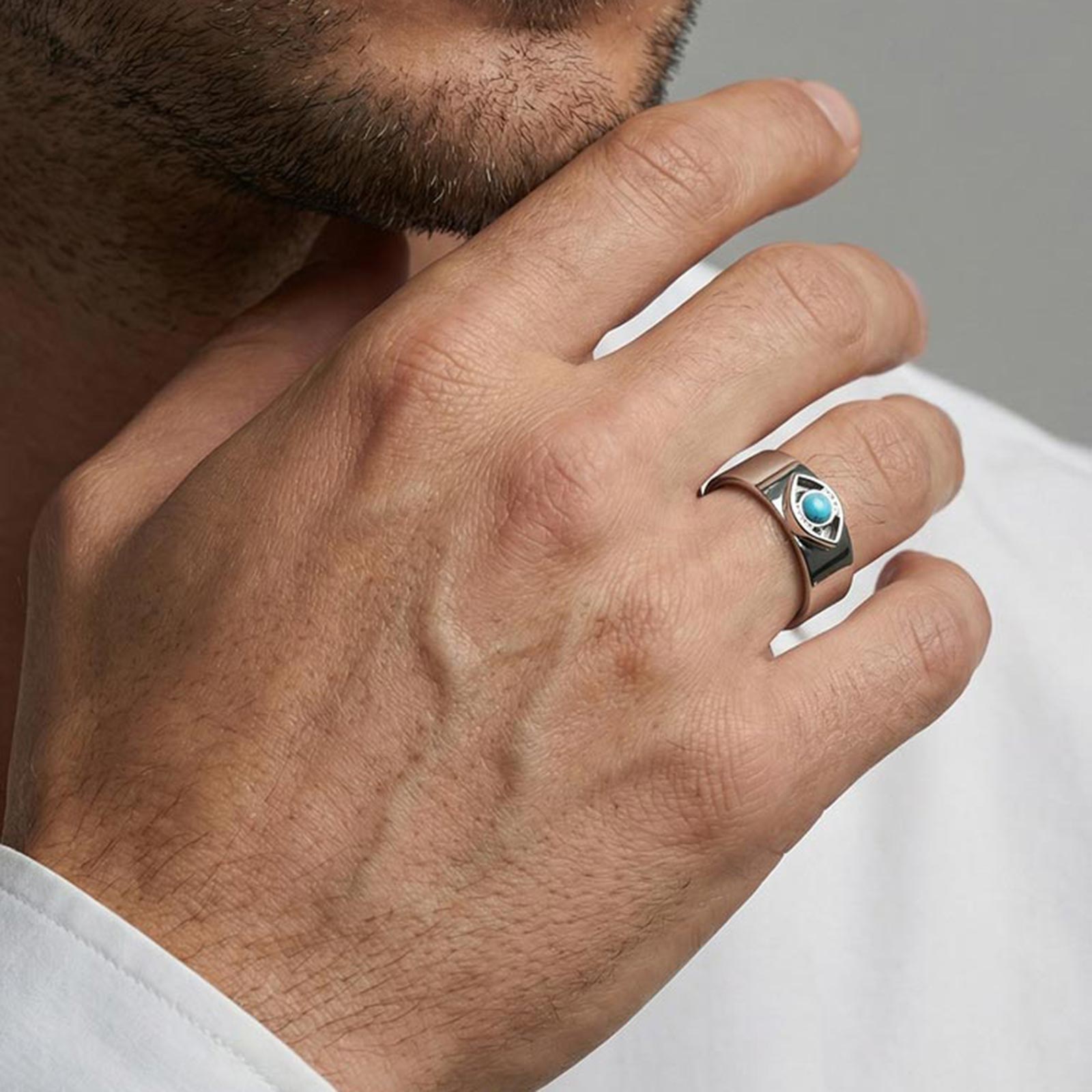 Klasyczne pierścienie z motywe – Men Accessories Evil Eye recenzja i cena